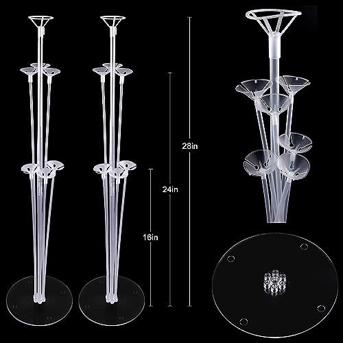 Balloon Stand Kit for Party and Wedding Decorations Celebrations 4 Sets Balloon Stands fot Table with 28 Sticks, alternate