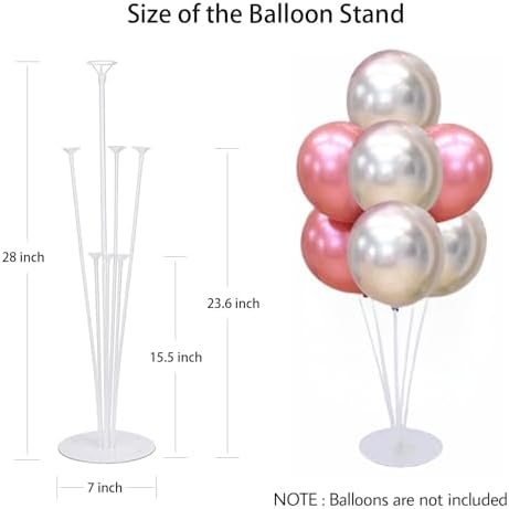 Balloon Stand Kit For Table - 10 Sets Balloon Sticks with Base For Birthday Graduation Party Decorations in 10, alternate