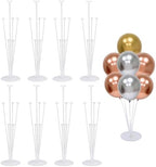 Balloon Stand Kit For Table - 8 Sets Balloon Sticks with Base For Birthday Graduation Party Decorations in 8