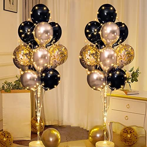Balloon Stands Floor Column Kit 2 Centerpiece Party Decorations in Blue white