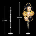 Balloon Stands Floor Column Kit 2 Centerpiece Party Decorations in Blue white, alternate view 2