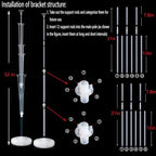 Balloon Stands Floor Column Kit 2 Centerpiece Party Decorations in Blue white, alternate view 6