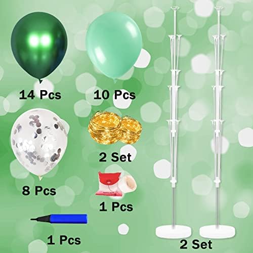 Balloon Stands Floor Column Kit Party Decorations Forest Theme in 2 Count (Pack of 1) in Green, alternate view 3