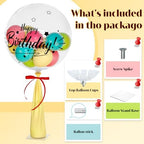 Balloon Stands Kit for Table - 15.75 Inch 4 Pack Balloon Centerpieces for Tables Party Decorations in Silver, alternate view