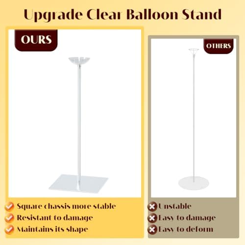 Balloon Stands Kit for Table - 15.75 Inch 4 Pack Balloon Centerpieces for Tables Party Decorations in Silver, alternate view