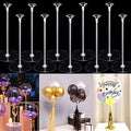Balloon Sticks with Base, 10 Pack 17"Tall Clear Balloon Stick Stands Holder for Table Top Centerpieces for 10 to