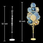 Balloons Stand Kit Floor with String Light Centerpieces Decor in 2 Count (Pack of 1) in Black gold, alternate view 2