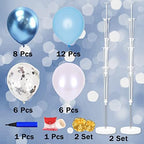 Balloons Stand Kit Floor with String Light Centerpieces Decor in 2 Count (Pack of 1) in Black gold, alternate view 3