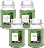 Balsam & Cedar, Scented Candle, 22oz Large Jar with up to 150 Hour Burn Time, Giftable (Pack of 4)