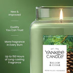 Balsam & Cedar, Scented Candle, 22oz Large Jar with up to 150 Hour Burn Time, Giftable (Pack of 4), alternate view 3