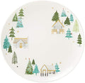 Balsam Lane Round Turkey Platter, Christmas Hosting in 12.5" in Green