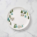 Balsam Lane Round Turkey Platter, Christmas Hosting in 12.5" in Green, alternate view 2