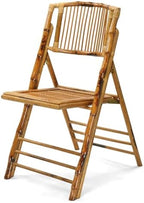 Bamboo Folding Chair, Foldable Dining Wood Chairs Comfortable Seat for Outdoor & Indoor, Patio, Porch, Wedding