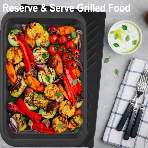 Bamboo Grilling Prep and Serve Trays with lid in Red+black, alternate view 5