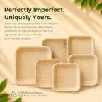 Bamboo Paper Plates Disposable 10 Inch & 7 Inch Bulk Party Pack Eco Compostable Biodegradable Wooden Plate Best, alternate
