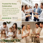 Bamboo Paper Plates Disposable 10 Inch & 7 Inch Bulk Party Pack Eco Compostable Biodegradable Wooden Plate Best, alternate