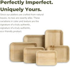 Bamboo Serving Tray and Platter Disposable Charcuterie Boards Plates and Party Platters Trays Compostable Wooden, alternate