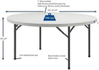 Banquet Table, 60 by 60 by 29-1/2-Inch, Platinum, alternate view 3