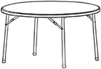 Banquet Table, 60 by 60 by 29-1/2-Inch, Platinum, alternate view 7