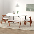 Banquet Table, 71 by 71 by 29-1/4-Inch, Platinum, alternate view 2