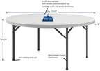 Banquet Table, 71 by 71 by 29-1/4-Inch, Platinum, alternate view 3