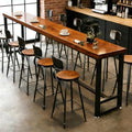 Bar Height Table 87'' Long Bar Table Solid Wood Farmhouse Bar Table