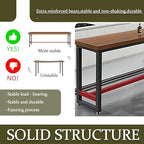 Bar Height Table 87'' Long Bar Table Solid Wood Farmhouse Bar Table, alternate view 3