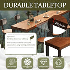 Bar Height Table 87'' Long Bar Table Solid Wood Farmhouse Bar Table, alternate view 4