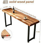 Bar Height Table Long Bar Table Solid Wood Farmhouse Bar Table Industrial Long Bar Height Table for Kitchen, alternate view 2