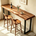 Bar Height Table Long Bar Table Solid Wood Farmhouse Bar Table Industrial Long Bar Height Table for Kitchen