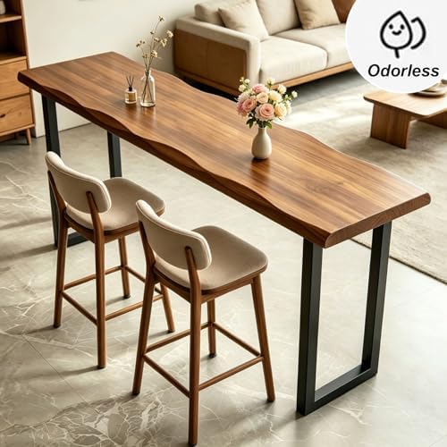 Bar Height Table Long Bar Table Solid Wood Farmhouse Bar Table Industrial Long Bar Height Table for Kitchen, alternate view 4