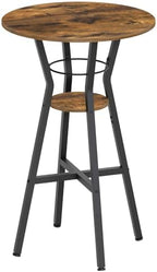 Bar Table, 2-Tier Round High Top Table, Pub Table, Home Bar Counter Height Tables, Bistro Tables, for Kitchen