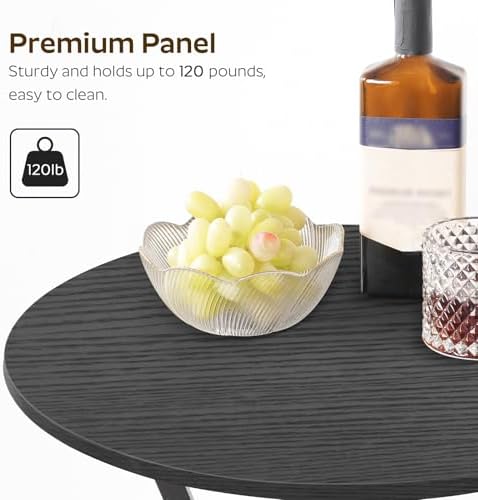 Bar Table, 2-Tier Round High Top Table, Pub Table, Home Bar Counter Height, Bistro Tables, for Kitchen, Living, alternate