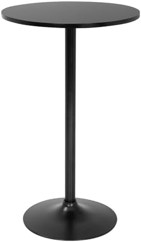 Bar Table | 40 Inch | Black | Fixed Height Round Table