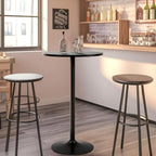Bar Table | 40 Inch | Black | Fixed Height Round Table, alternate view 2