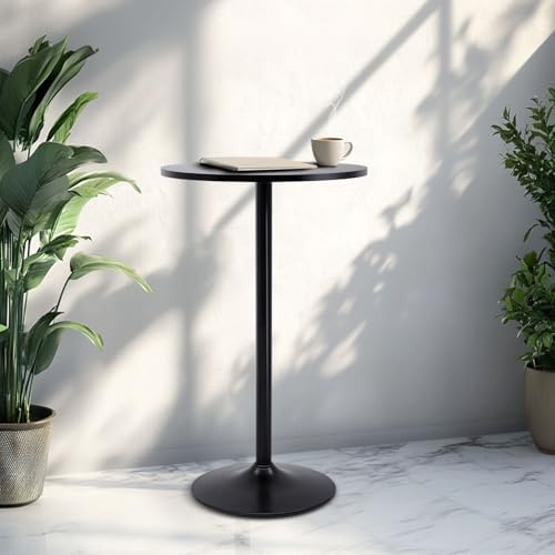 Bar Table | 40 Inch | Black | Fixed Height Round Table, alternate view 5