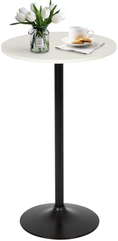 Bar Table | 40 Inch | White | Fixed Height Round Table