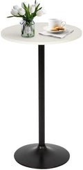 Bar Table | 40 Inch | White | Fixed Height Round Table