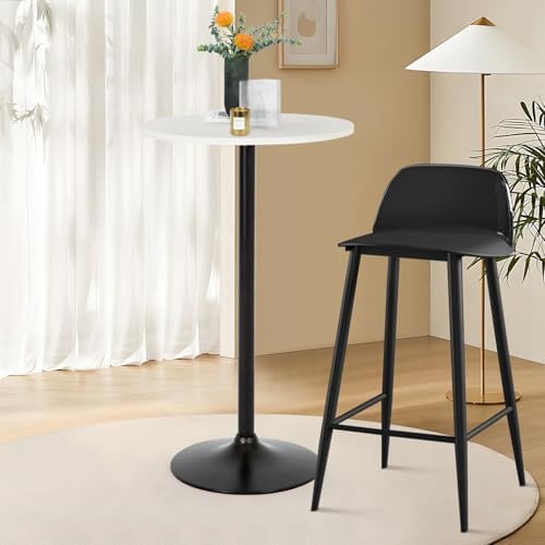 Bar Table | 40 Inch | White | Fixed Height Round Table, alternate view 2