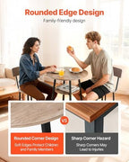 Bar Table and Chairs Set, 3PCS 23.5′′ Bars Tables Set with Rounded Corner Design, Round Pub Table with Two, alternate view 6