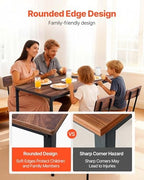 Bar Table and Chairs Set, 5PCS 47.2′′ Bars Tables Set with Rounded Edge Design, Rectangular Pub Table with Four, alternate