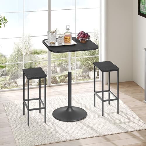 Bar Table, Height-Adjustable Pub Table 26.8-36.2 Inches, Cocktail Table with Base, Counter Height Tables for, alternate view