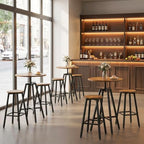 Bar Table, Height-Adjustable Round Pub Table, alternate view 2
