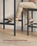 Bar Table, High Top Pub Table, Square, Metal Frame, alternate view 4