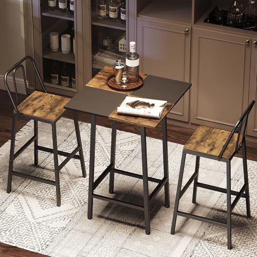 Bar Table, Kitchen Dining Table, Bar Counter Height Table, Pub Color Matching Breakfast Table, for Dining Room, alternate