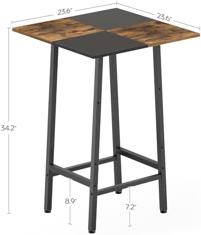 Bar Table, Kitchen Dining Table, Bar Counter Height Table, Pub Color Matching Breakfast Table, for Dining Room, alternate