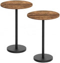 Bar Table, Round Bar Table Set of 2, Counter Height Table, Pub Cocktail Table, Metal Frame, for Bistro, Dining