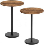 Bar Table, Round Bar Table Set of 2, Counter Height Table, Pub Cocktail Table, Metal Frame, for Bistro, Dining