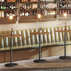 Bar Table, Round Bar Table Set of 2, Counter Height Table, Pub Cocktail Table, Metal Frame, for Bistro, Dining, alternate