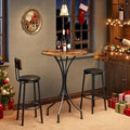 Bar Table, Round High Top Table, Home Counter Height Table, for Kitchen, Pub, Bistro, Living Room, Meeting Room